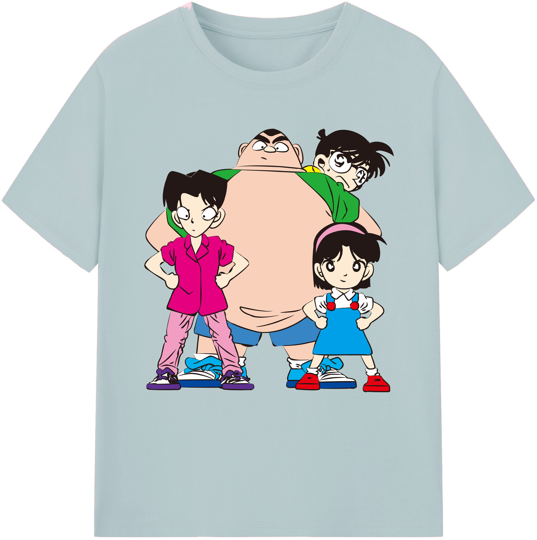 （画像用） 名探偵コナン Detective Conan 綿100％半袖Tシャツ（フロントプリント）